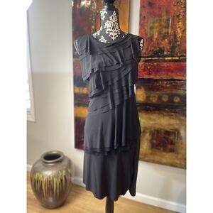 New Adam Jacobs Women Black Cocktail Dress XS NWT Vintage Y2K​